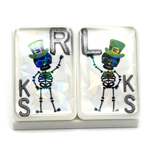 st patricks day x-ray markers with initials