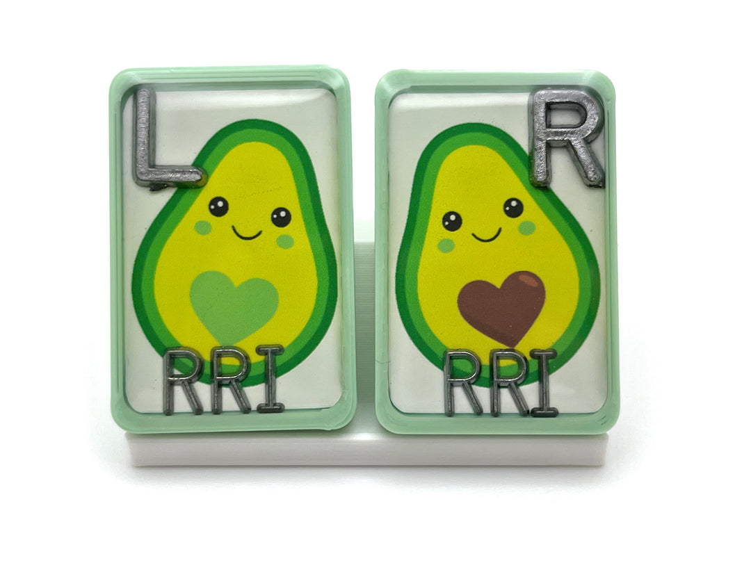 avocado x-ray marker set with initials