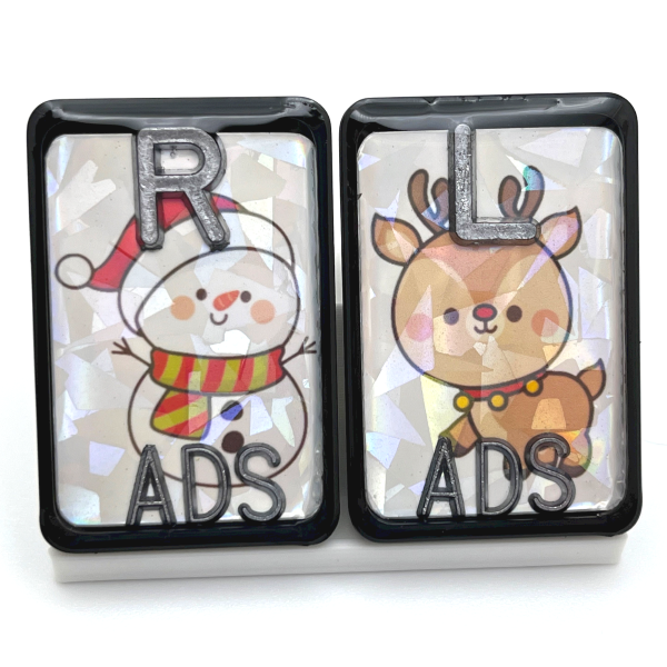 holiday themed x-ray markers with initials for radiology technologists