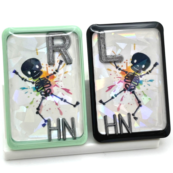 Holographic Oil Spill X-ray Markers Fun Xray Markers With Initials Abstract  X-ray Marker Radiology Markers Rad Tech Gift 