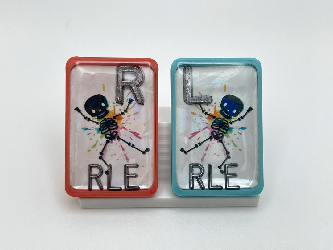 color skeleton x-ray marker set with initials